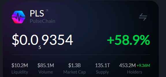 yourfriendSOMMI's tweet photo. ❤️💛💚💙 

PulseChain is up +59% in the past 30 days.

Everything is bonded to $WPLS, so you'll find heaps of coins rising on the chain.

PulseChain is really cheap, and has more than 10x upside just to reach Break-Even for Sac Price (July 2021). https://t.co/4eCSuMQJp0