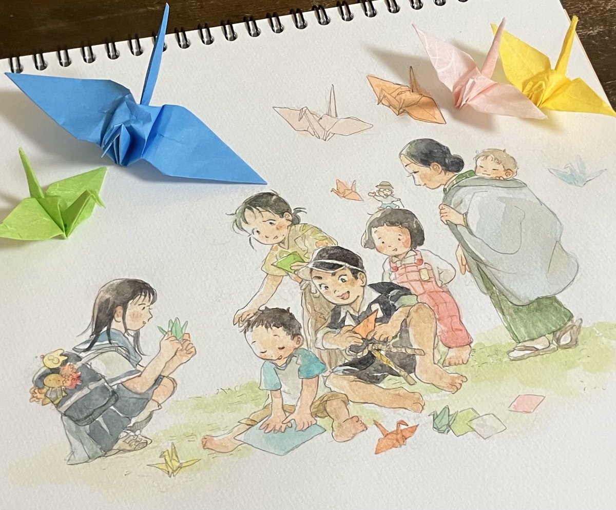 uneribO_0326's tweet photo. 3日前の8月6日、そして今日8月9日。終戦を迎えてから今年で81年目、あの日から繋がれてきた命と暮らしを今生きるみんなで守りましょう
核兵器のない世界と、平和を祈って🌱
 #CranesForOurFuture  #未来へのおりづる https://t.co/DxPQehYWFx