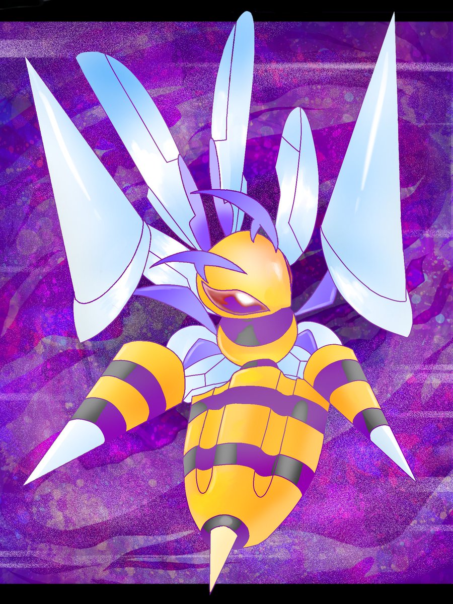 razzbarryS's tweet photo. 初参加です！
メガスピアーを描かせていただきました
🐝✨ #ばぐふぇす https://t.co/TJF5gVDQOD