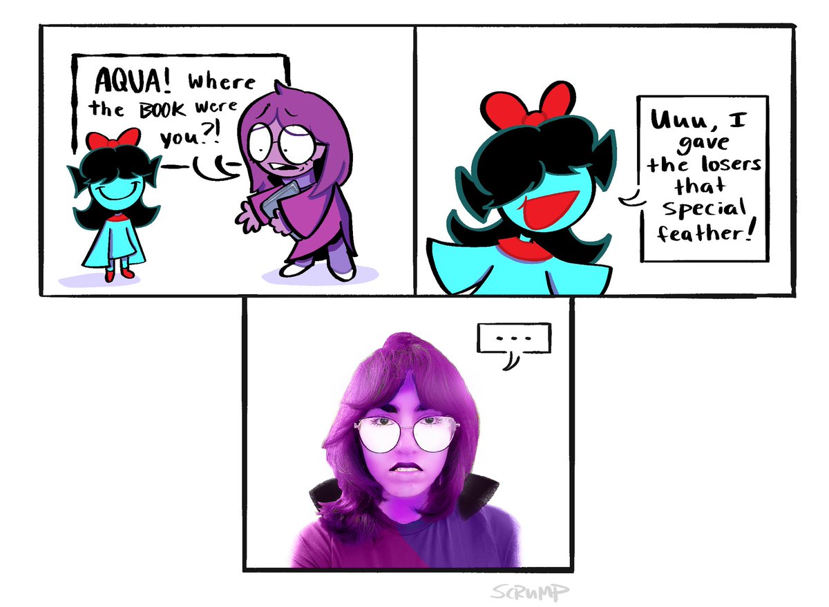 thatsjustscrump's tweet photo. This is an excuse to try to edit my face lol 
#deltarune https://t.co/8baOngzQkp