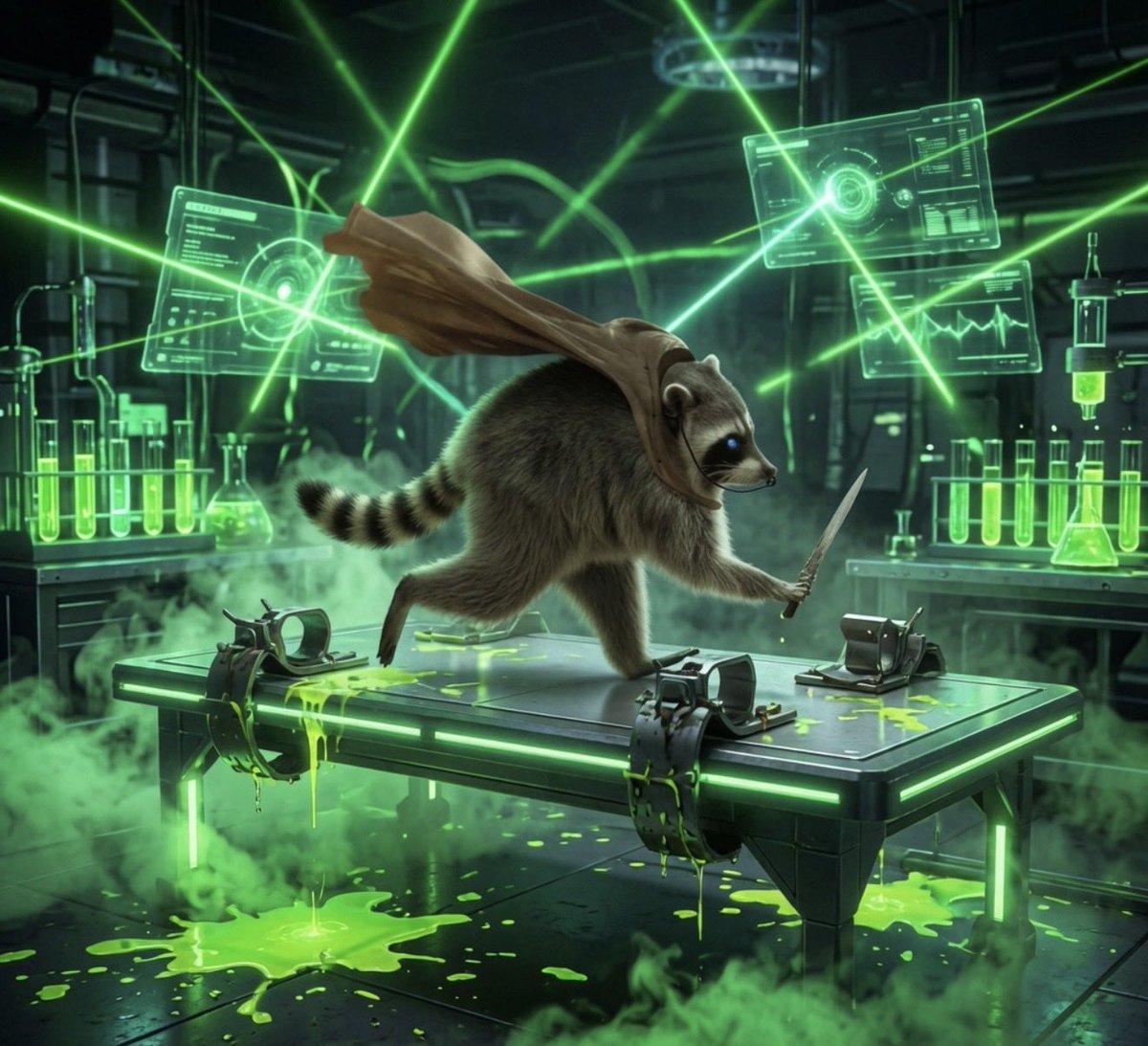ClipsByDough's tweet photo. Contest:

Come up with the best fake story about how Jimothy the raccoon was created 🦝 🧪 🧬 

The best fake story wins 🥇 https://t.co/rUQwu3JL47
