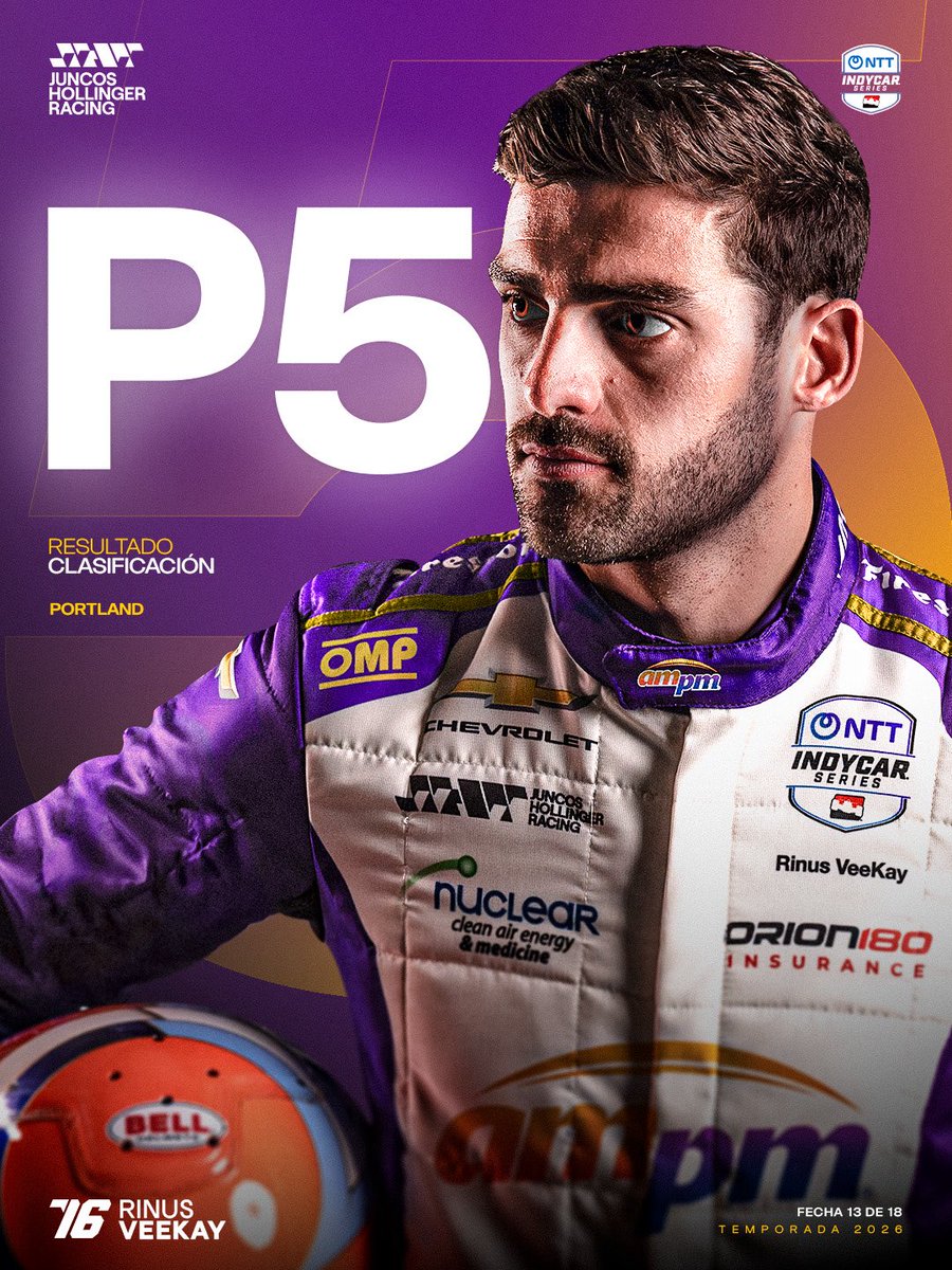jhr_esp_'s tweet photo. Qué clasificación, Rinus! 🙌🏻

@rinusveekay se lució en Portland y clasificó en el quinto lugar 💪🏻

Vamos por una buena carrera mañana! 

#VamosJHR #IndyCar https://t.co/DEVny9pbrg