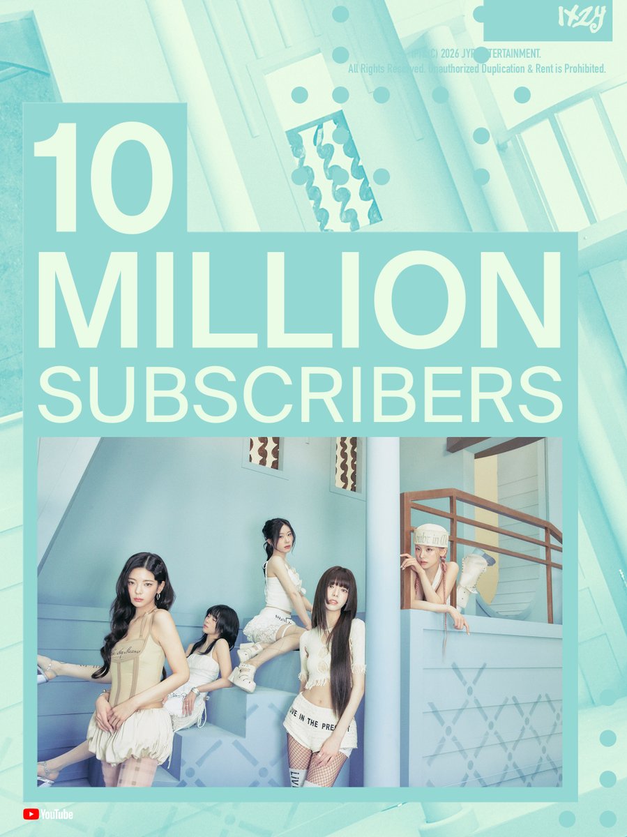 ITZYofficial's tweet photo. ITZY 유튜브 구독자 1000만 돌파🎉
ITZY YouTube HITS 10M FOLLOWERS🎉

믿지의 사랑은 언제나 달~라을라~🩷
➡️ https://t.co/B3rUU3C4dL

#ITZY #MIDZY @ITZYofficial
@YouTube https://t.co/81xhLpvNxk