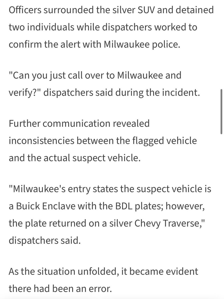 liIpochaco's tweet photo. the alert wasn’t just outdated, it was outright false lol. they had already stopped her for the same thing three days beforehand, still didnt remove it from the system, then pulled a dangerous traffic stop to do it again. guns drawn both times. and they towed her car. https://t.co/shlXCJ7ndA