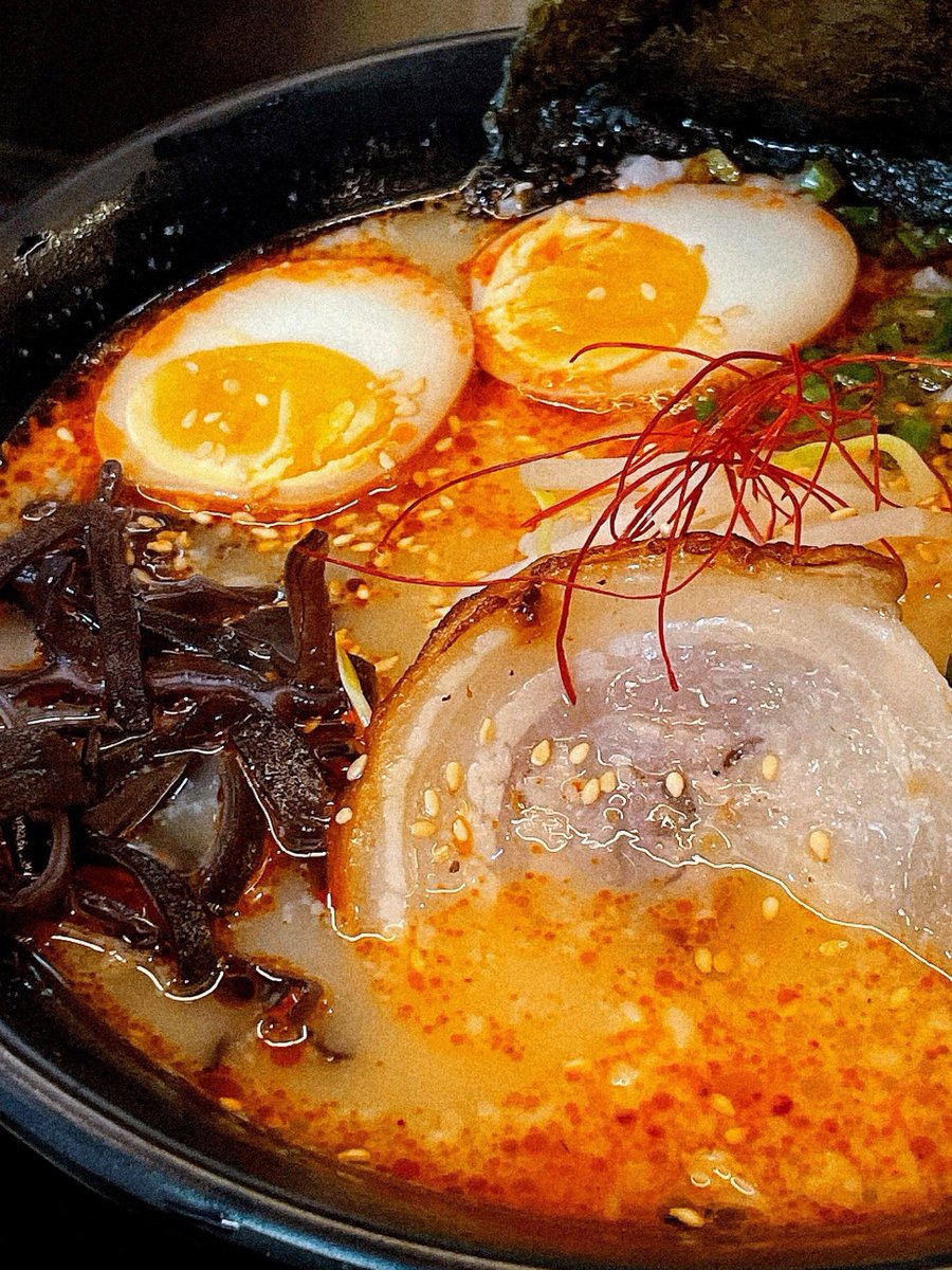 GaneshJajora's tweet photo. Just found the best hidden ramen spot in town! Rich tonkotsu broth, springy noodles, and perfectly charred chashu made my rainy day 10x cozier. Already coming back tomorrow! , https://t.co/t50Wm6mc7M