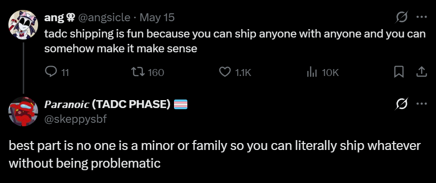 Snairmole's tweet photo. @skeppysbf Let's see.  Browsing your tweets- thinking fiction is problematic- advocating against groups and certain fiction..  common anti mentality, but generally not harassing.  So i'll say you're closer to proship.  Since proshippers can hate certain fiction too- just be nice about it. https://t.co/pcUMeY1ugl