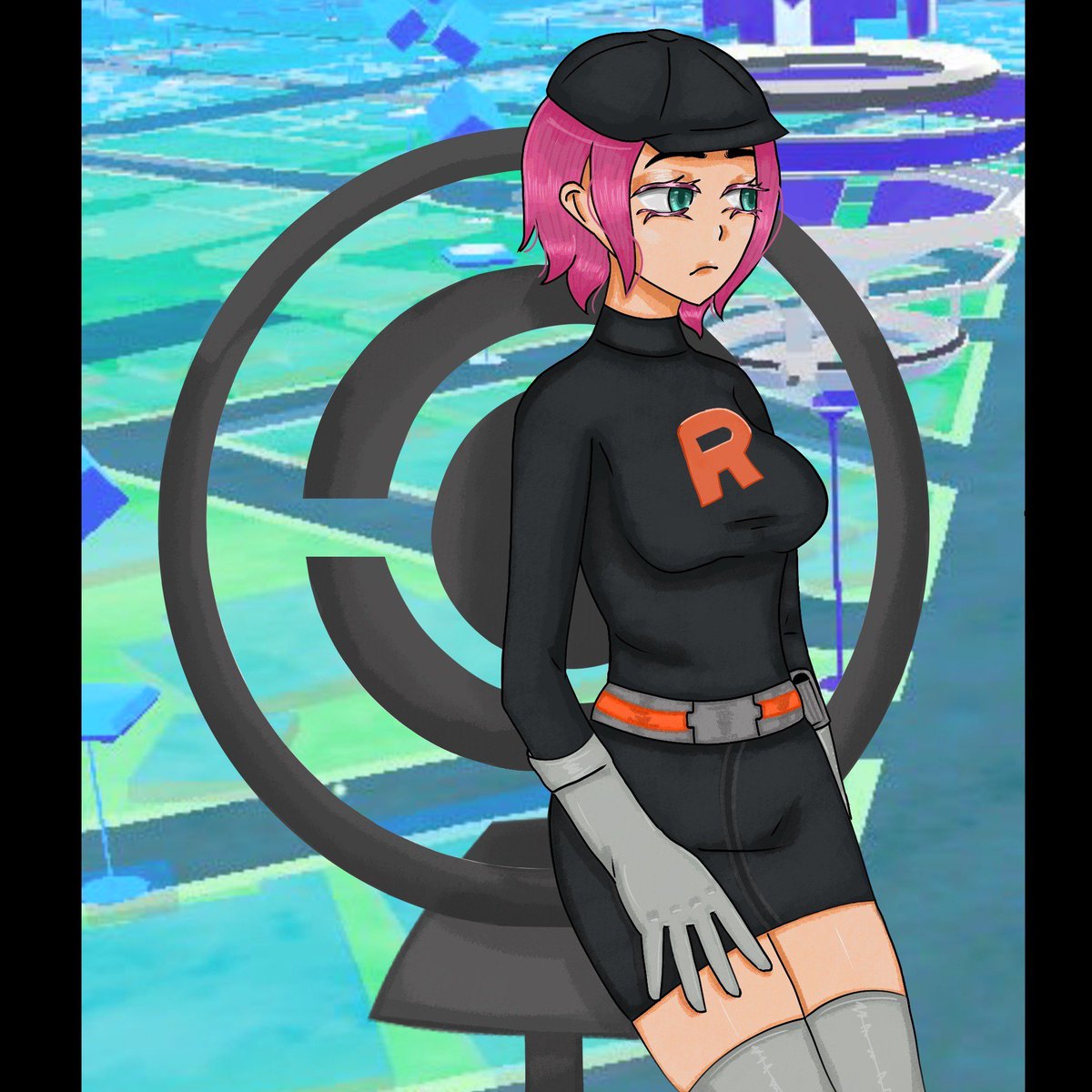 SpongeyShocks's tweet photo. Saw no fanarts of this Pokemon Go baddie, so you just knew I had to https://t.co/XWJo3U82gf
