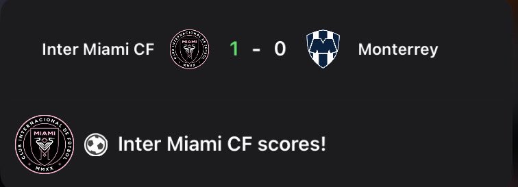 Ola_fx001's tweet photo. De Paul opens the goal for inter Miami 

On the lead against Monterrey ⚽️💥 https://t.co/UyLxHfxSsf