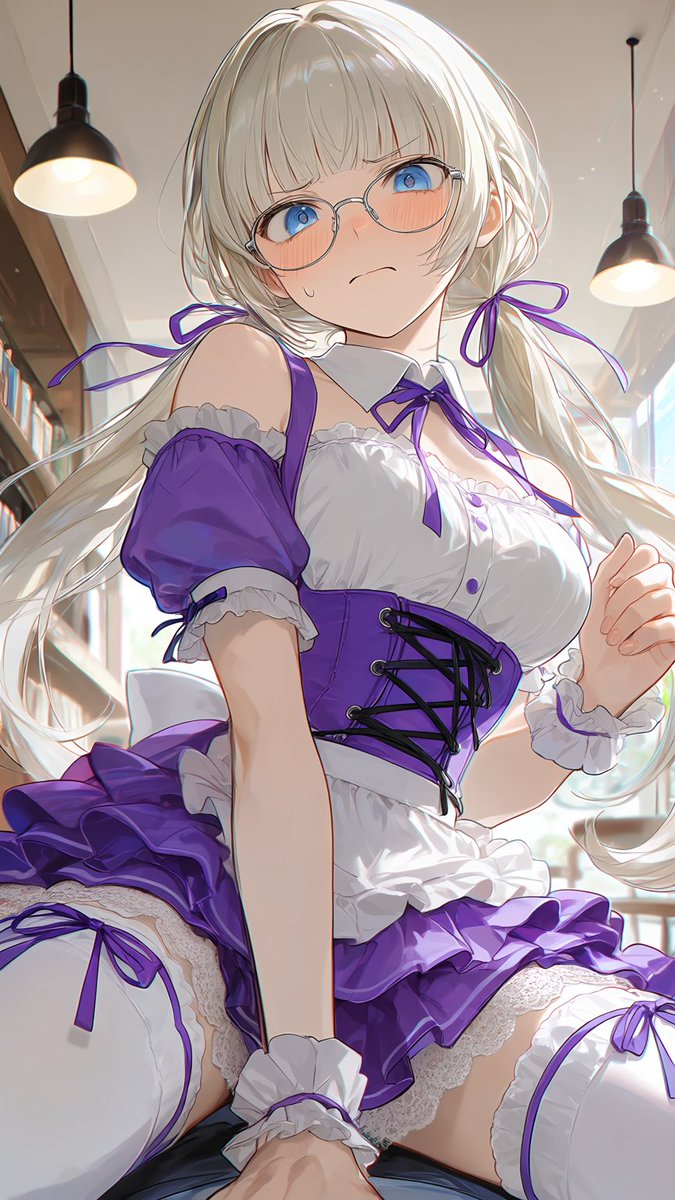 morisova000's tweet photo. シード値固定しても気を抜くとすーぐ細部変わってる
間違い探しレベルの衣装の細部違いヘッドドレス忘れるわ髪型ちょいちょい変えるわお胸のサイズ変えるわ

まぁこん時は３段フリルスカートの一番下をミニスカートに指定したことやね、埋まってまうがな

#aiイラスト
#PixAI https://t.co/1IHEfpuJkf
