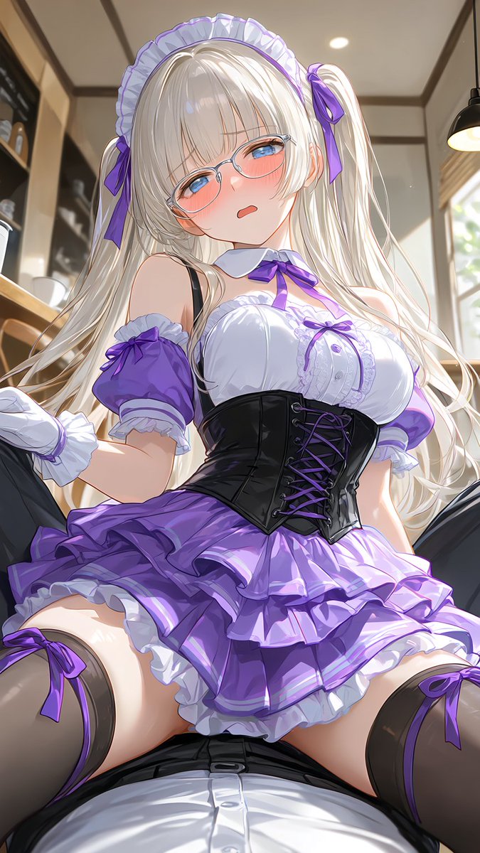 morisova000's tweet photo. シード値固定しても気を抜くとすーぐ細部変わってる
間違い探しレベルの衣装の細部違いヘッドドレス忘れるわ髪型ちょいちょい変えるわお胸のサイズ変えるわ

まぁこん時は３段フリルスカートの一番下をミニスカートに指定したことやね、埋まってまうがな

#aiイラスト
#PixAI https://t.co/1IHEfpuJkf