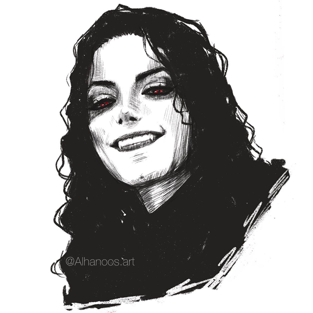 Alhanoosart's tweet photo. Vamp MJ 🖤 one of my favorites  
#mjart #michaeljackson https://t.co/HPEcyw7KhC