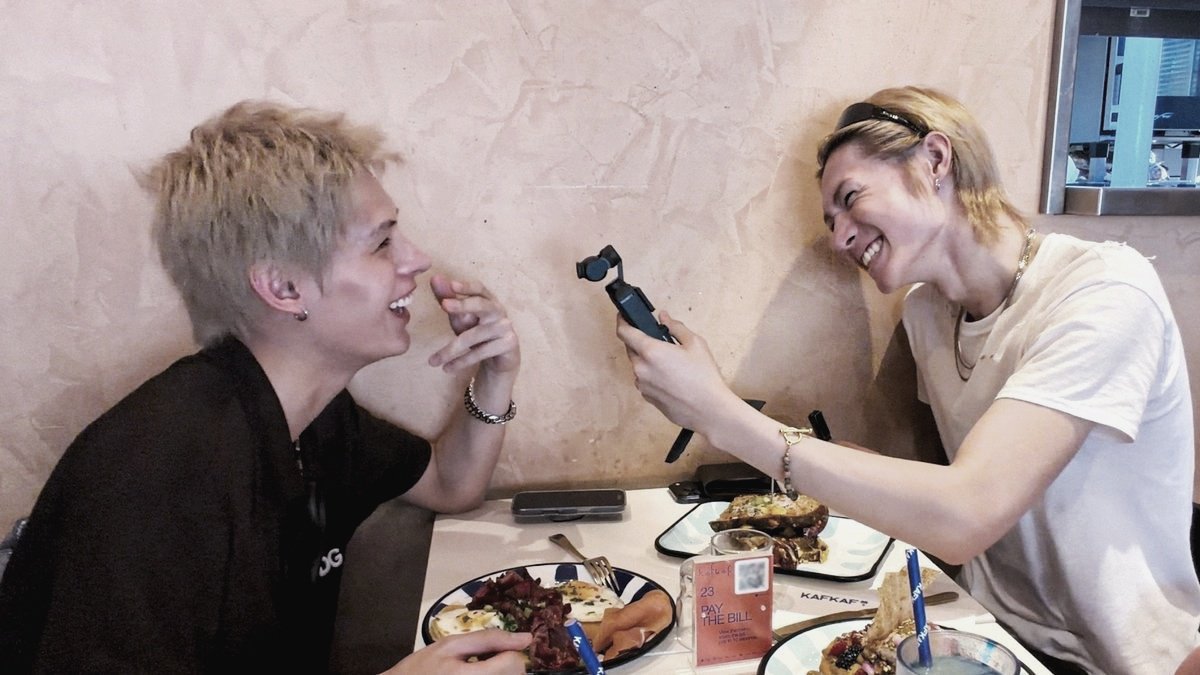 Jamesxhao's tweet photo. tried this food with a crispy-looking topping, but... okay, it wasn't our taste. here's plenty more chaos waiting for you { https://t.co/yfrNGy8jm2 }, especially since the five of us split up that day. i was with Martin, while Juhoon went with Seonghyeon and Keonho. check it out! https://t.co/oc4C1BY8wr