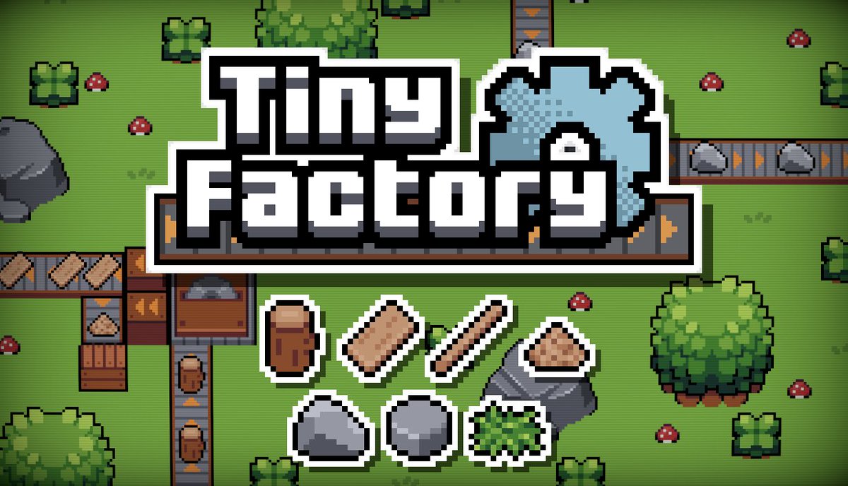 Moonlit_Cafe_'s tweet photo. 私が制作中の自動化ゲーム「Tiny Factory」のストアページが公開されました！

👇ウィッシュリスト登録をよろしくお願いします！👇
https://t.co/A5KiY7VrZt

自然の中で工場を建築して商品の生産を自動化し、お店で販売してさらに生産ラインを拡張していきましょう！ https://t.co/xj4PdKtnJq