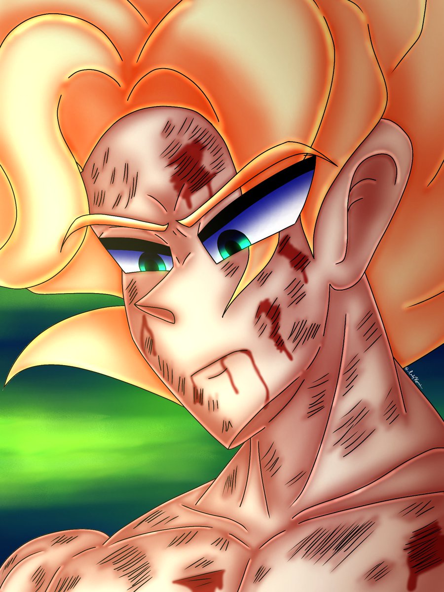 Shooting_StarZi's tweet photo. Drew SSJ Goku (Namek) twice in my style not too long ago. Want to know what others think about them. #dbz #dragonball #goku #dragonballz https://t.co/B59manqYxR