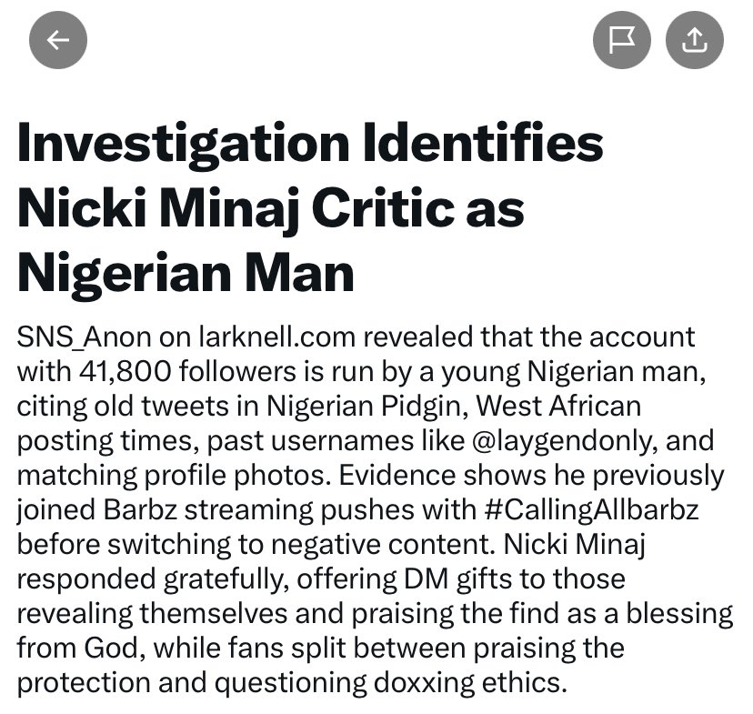 FeelTheBass86's tweet photo. .@NICKIMINAJ is currently trending on 𝕏 after her stalker and harasser @redmedia_us was exposed as a Nigerian man named Abdul Jemilu

He is currently being reported to the NPF-NCCC for his illegal behavior https://t.co/rZszAlx0WD