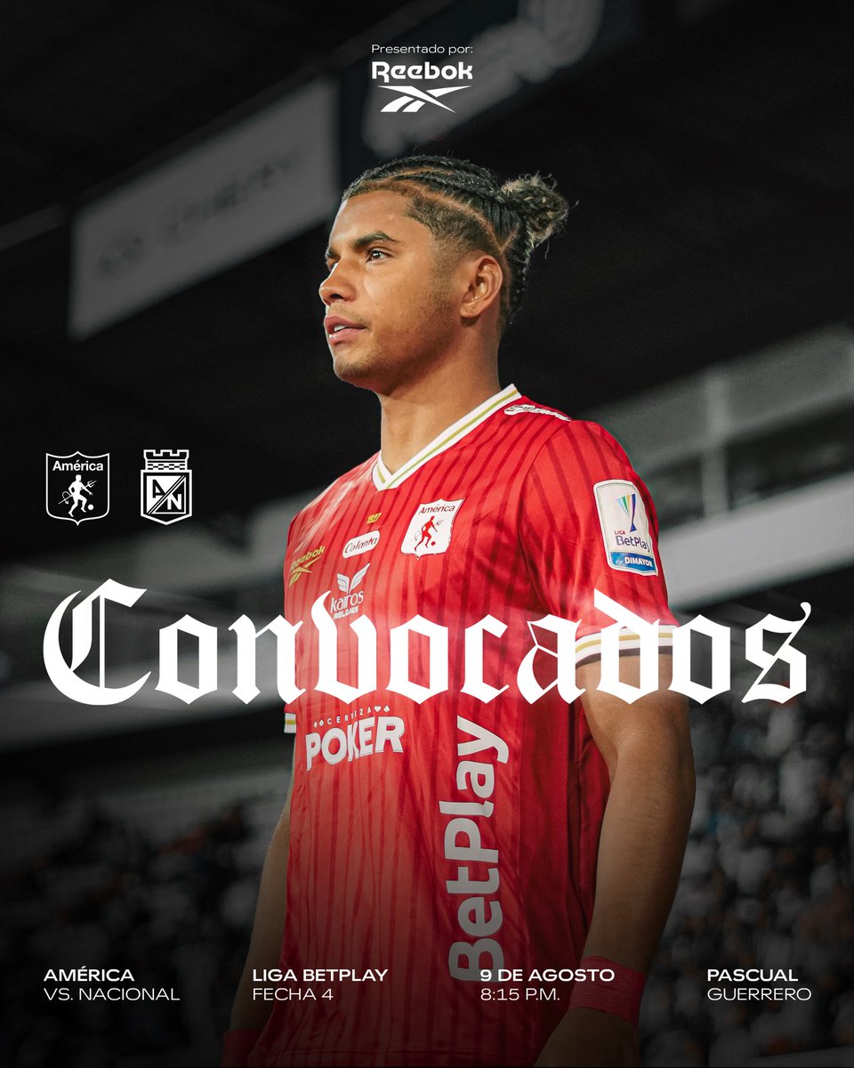 AmericadeCali's tweet photo. 🇦🇹 𝐂𝐨𝐧𝐯𝐨𝐜𝐚𝐝𝐨𝐬 ⚔️

📋 Los elegidos para defender el Rojo en el Pascual. 🔴🏟️🔥 https://t.co/AI6qUsZdS4