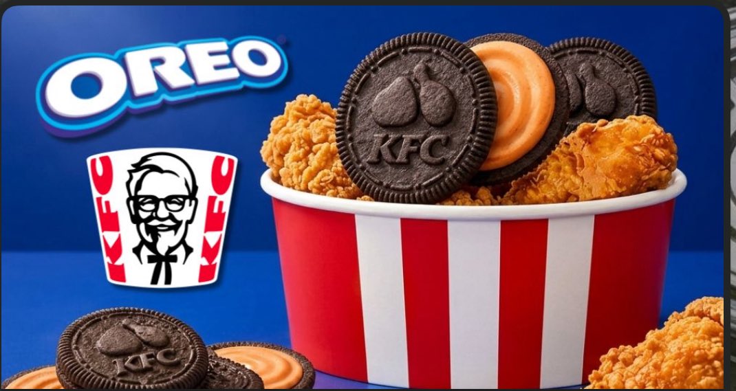 diotowers's tweet photo. Como es eso de que oreo va sacar galletas sabor pollo KFC 🤢 https://t.co/0Q681mL98G