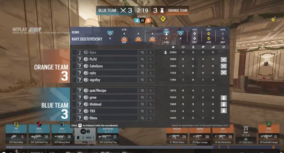 Pu7dOnTwitch's tweet photo. So much fucking cheaters in this game UBISOFT LOCK IN PLEASE. @Ubisoft  @UbisoftSupport  @Rainbow6Game Match id- ebe29eb6-cc3d-4139-aa2f-fe375ea0c445 https://t.co/f85jEgtibl