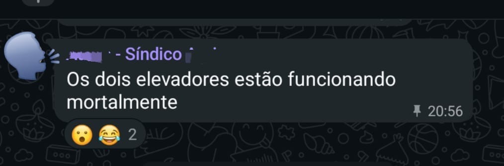 oTulkas's tweet photo. Teve manutenção nos elevadores do meu prédio hoje, mas acho melhor usar a escada. https://t.co/taQYsJxlOs
