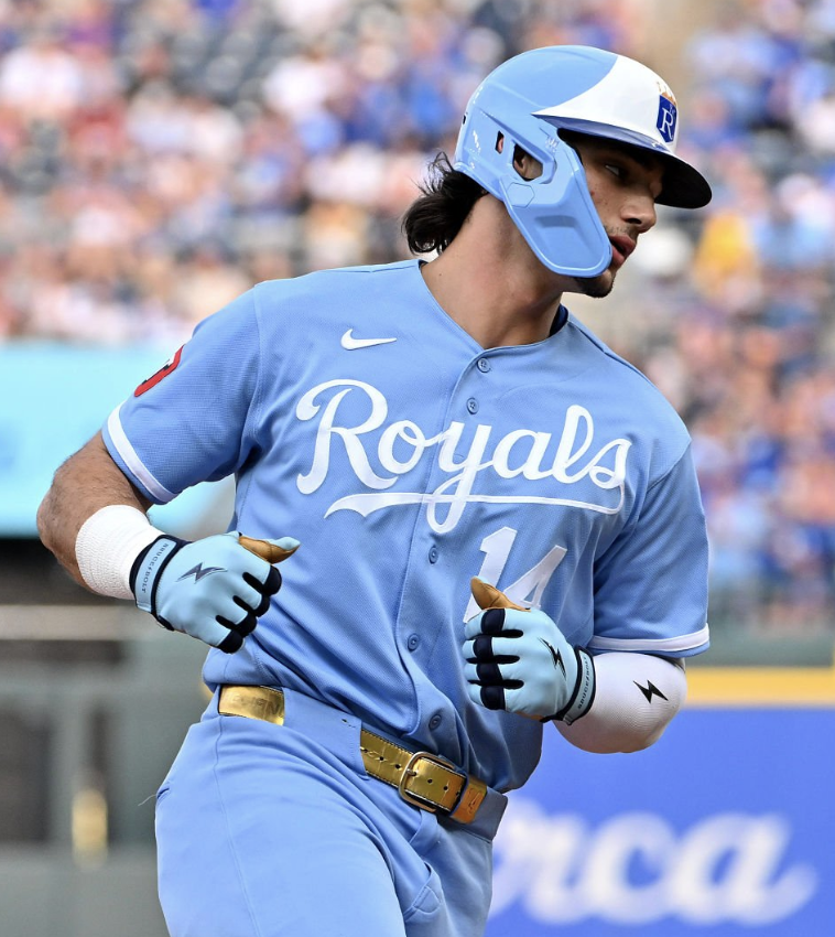 JustBB_Media's tweet photo. The only players in Royals history with 2+ HR and 4+ XBH in a game:

George Brett (1979)
Kendrys Morales (2015)
Jac Caglianone (tonight) 💪

What a night for Cags! https://t.co/wBcZyHnryr