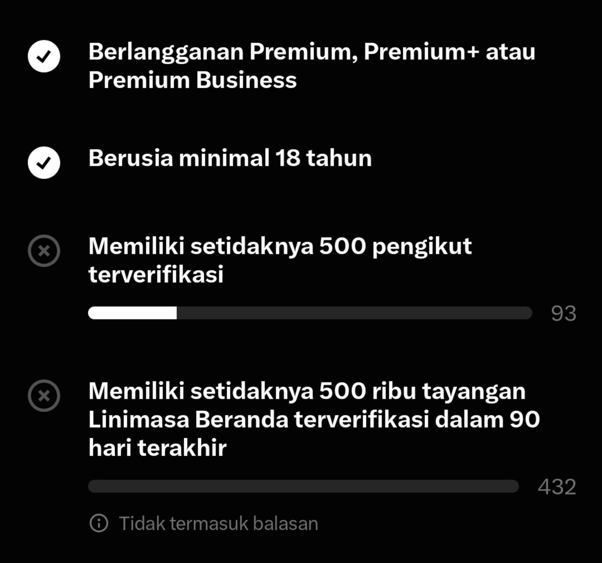 Cipherpq's tweet photo. Udah beberapa hari ini timeline penuh sama keluhan yang sama.Banyak creator yang nunggu-nunggu progress Program Hadiah Konten Orisinal mereka update.
Ada yang ngecek berkali-kali sehari, refresh, logout-login, bahkan ganti device.
Tapi hasilnya tetep sama. Angkanya diam di tempat, kayak lagi di-freeze.Padahal syaratnya udah jelas, orang-orang juga udah usaha.
Tapi sistemnya seolah lagi “libur”.
Yang bikin frustasi bukan karena belum lolos, tapi karena gak ada kejelasan.
Gak ada notifikasi, gak ada update status, cuma dibiarkan stuck.Kalau emang lagi ada masalah teknis, tolong dikasih info aja.
Jangan biarin banyak orang nunggu dalam ketidakpastian.X, tolong diperbaiki dong sistem progress-nya.
Creator juga manusia, butuh kejelasan.
