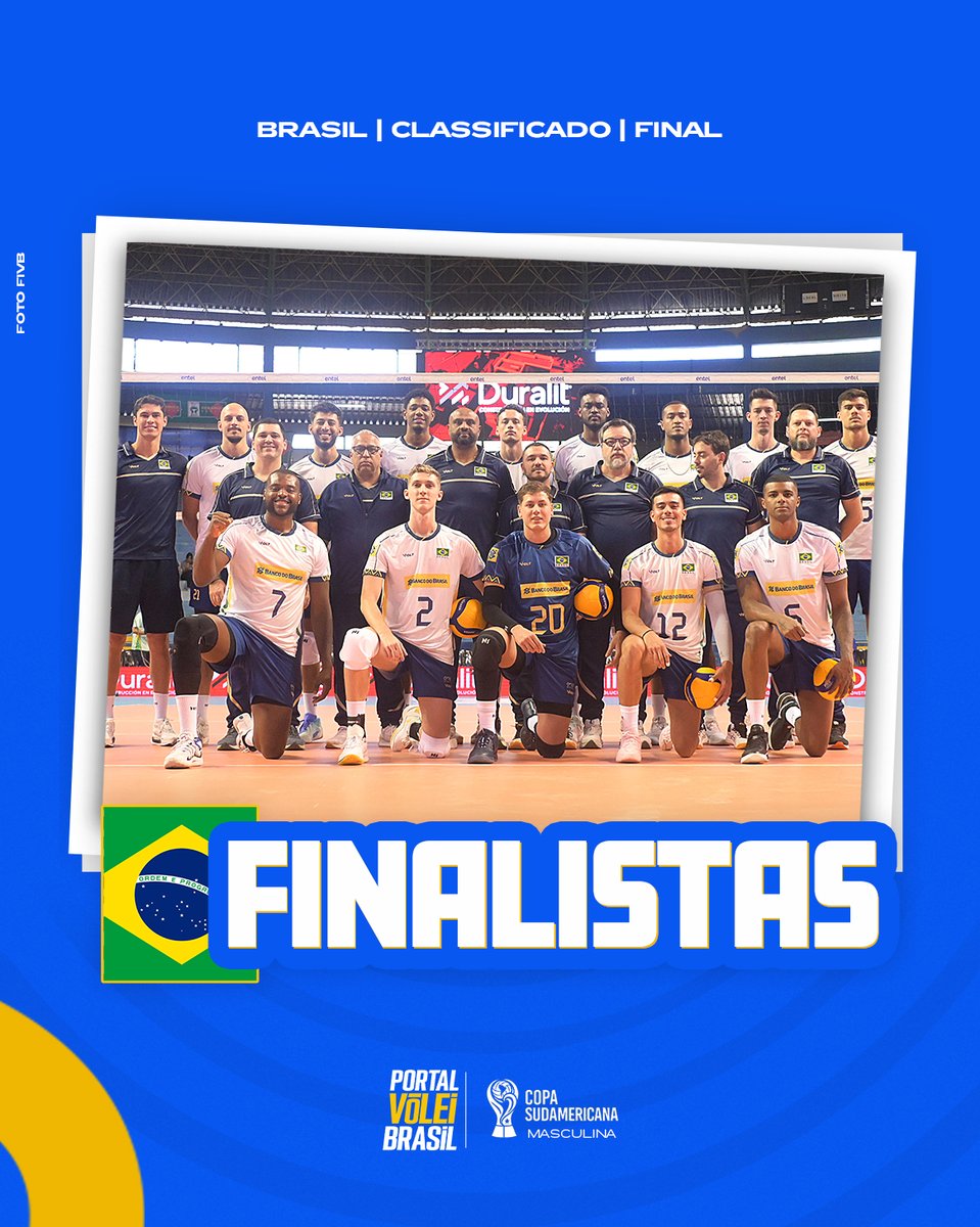 portal_volei's tweet photo. ✅ FINALISTAS! A Seleção Masculina B do Brasil vence o Chile e está classificada para a grande final da Copa Sul-Americana 2026 🇧🇷 https://t.co/GF5b2FSq6A