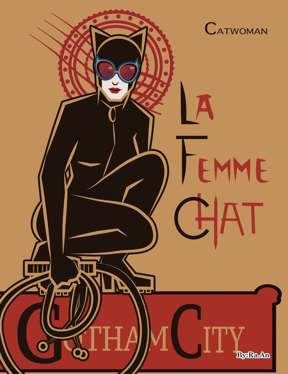 Max4shi's tweet photo. Oh! Meow...🐈

Le Chat Noir [1896]
Théophile Alexandre Steinlen

#catwoman #fanart #cat #digitalartwork #art #selinakyle #batman #DCcomics #comicbook #illustration #vectorart https://t.co/3HeDPwT7Iw