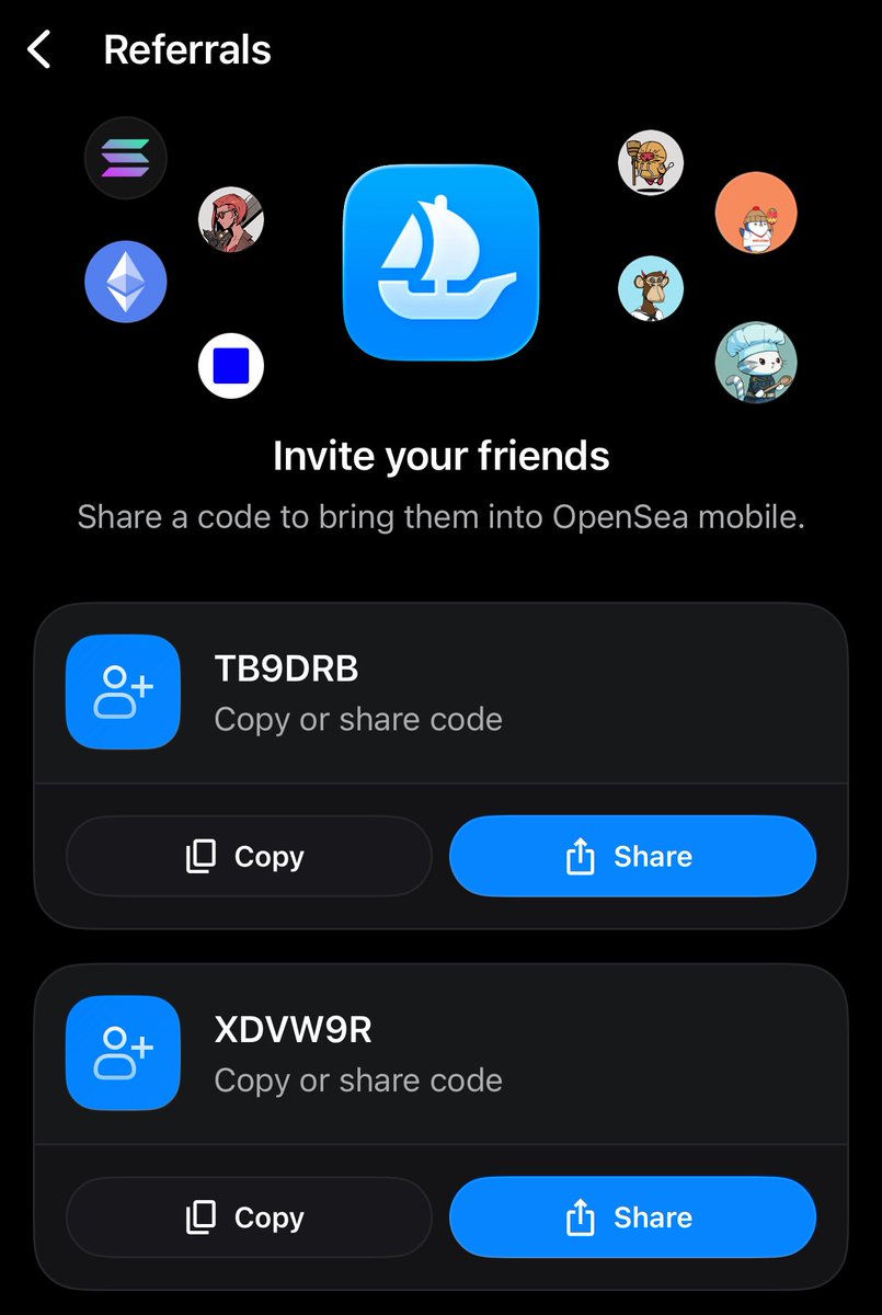 Tendieman4336's tweet photo. @opensea heres referral for those who want to try opensea mobile. Gonna have some points system i reckon https://t.co/idWEeA4SqL