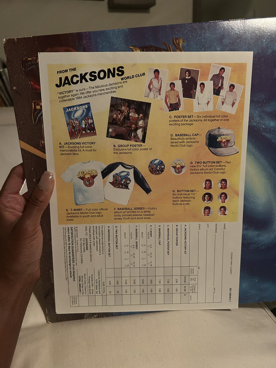 capt_applehead's tweet photo. I bought Victory at a record store this week and I’m on the verge of tears because it included an original order slip to order the official 1984 merchandise. 😭😭😭 https://t.co/JgeLT6lDWW