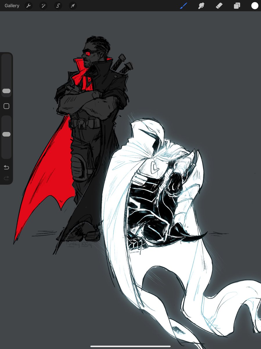 PunkyIggy's tweet photo. Scribble while waiting for The Guy to fix my AC so I can play Rivals https://t.co/ajpFKdkXcC