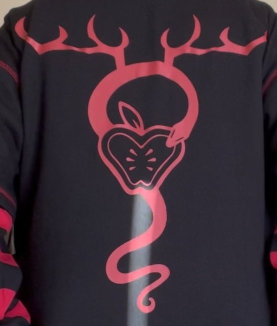 decoradoomed's tweet photo. they can take away my hottopic radioapple divorced dads description

but they can never take away my matching lucifer and alastor valentines standees

or my official radioapple sigil

or even the simple fact that lucifer and alastor are gonna be spending A LOT of time together https://t.co/hXuJr1HbN1