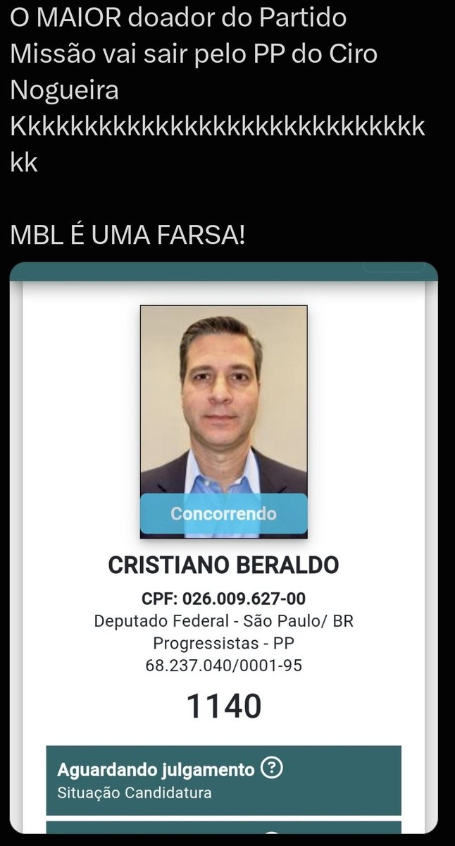 ofabiodevolta's tweet photo. @FredyzC7713 @Politiquei_Br @RizzoMBL Chama o financeiro @CrBeraldo https://t.co/Bw5iVh1Efo