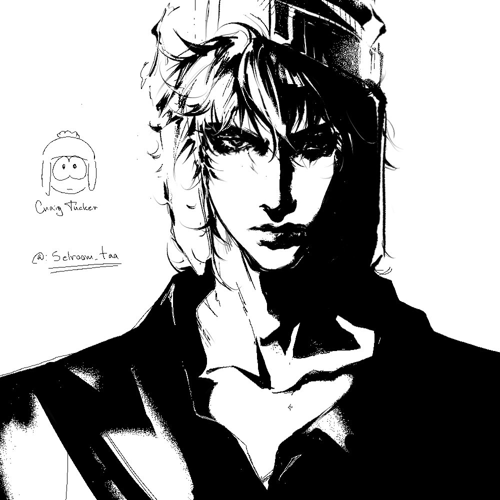 selroom_taa's tweet photo. #SPCREEK trying to draw in black-n-white without actually using the black and white effect lol #southpark #craigtucker #tweektweak https://t.co/163aoG5MIb