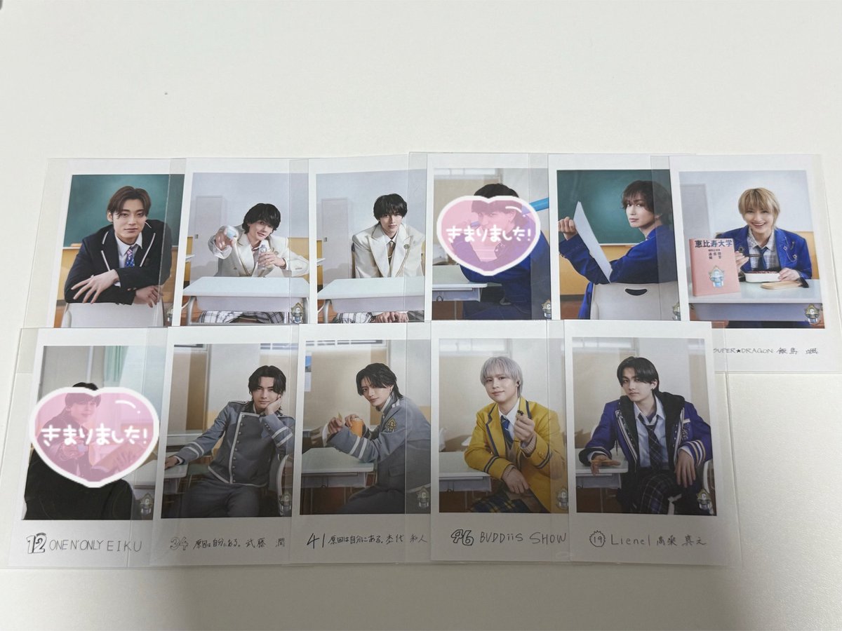 yjisk_o's tweet photo. EBiDAN THE LIVE 2026 15th Anniversary エビライ 交換 ミニフォト 隣の席セット

譲：髙松、佐野、曽野、池田、飯島、武藤、杢代、SHOW、高桑

求：近藤（右優先）or山中どれでも＞筒井

佐野曽野は近藤右or山中のみ。
8/9 渋谷、8/16エビライ手渡し優先、郵送も可。

お気軽にご連絡ください。 https://t.co/mdezJVSOR7