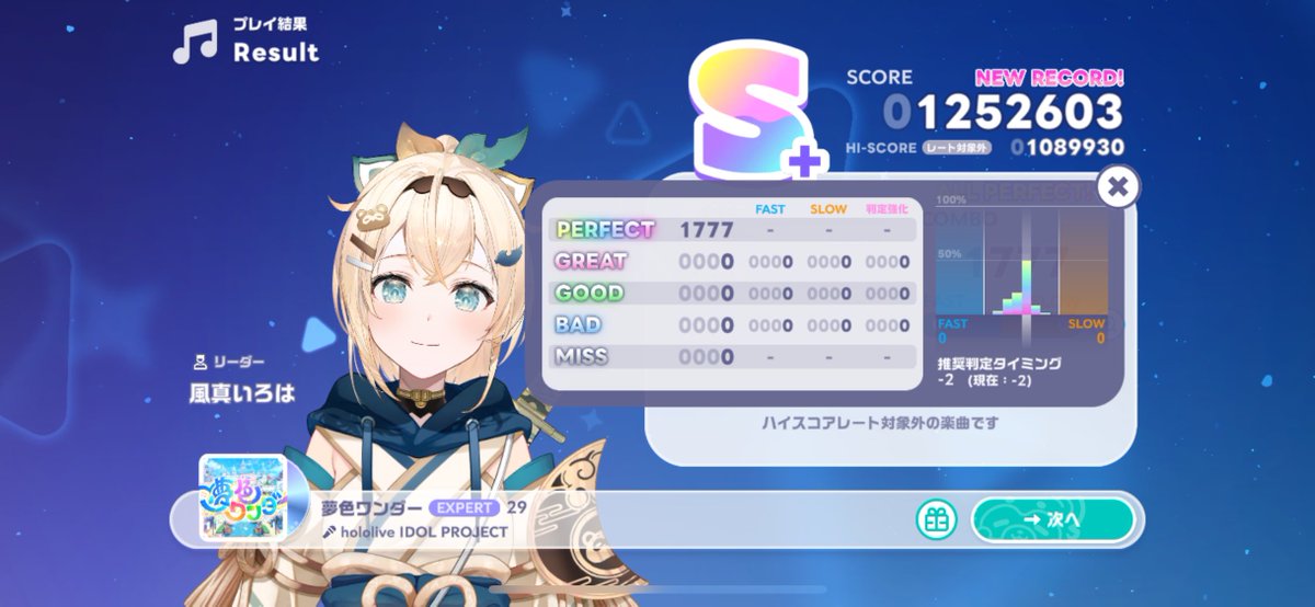3SAGIRI's tweet photo. 夢色ワンダー親指AP🤯
Lv.29、3曲目🕺

突���終わった😳 https://t.co/fay0V9tEcn