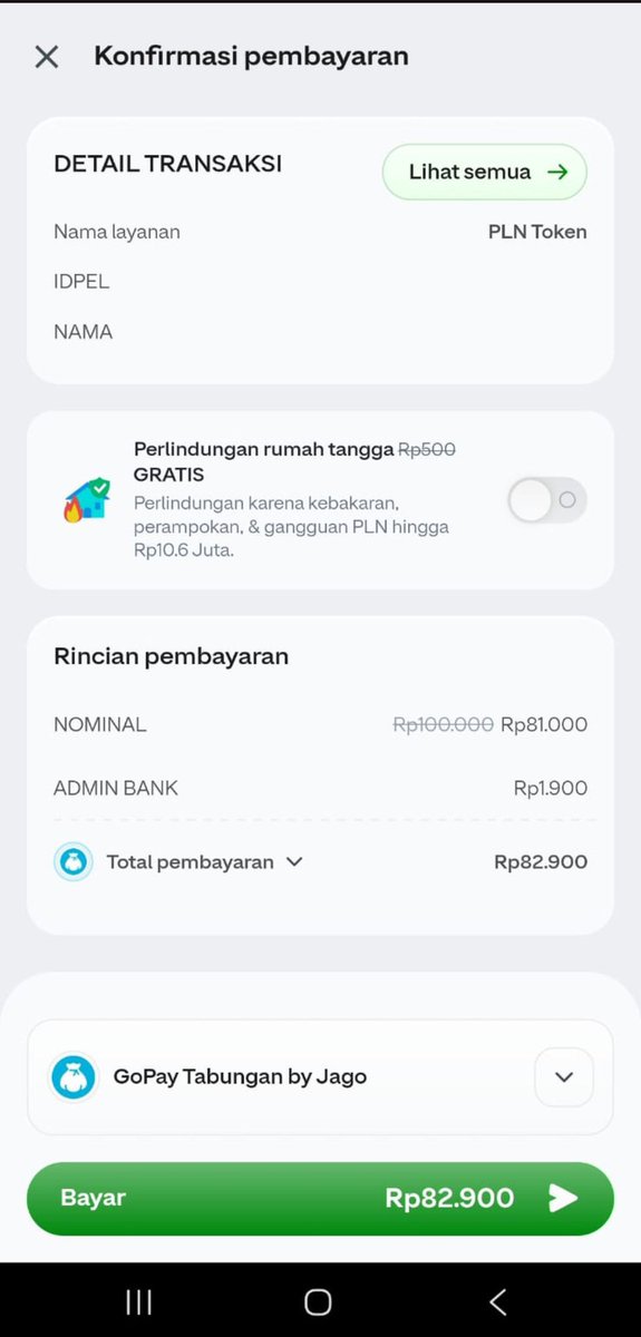 tifaniaaa55's tweet photo. token listrik habis tenang karena ada promo GoPay dengan Isi token PLN 100rb bayarnya cuma 81rb. Hemat 19rb banget sih ini 
#GOPAYPLN81RIBU https://t.co/Lio6yqQ1wX