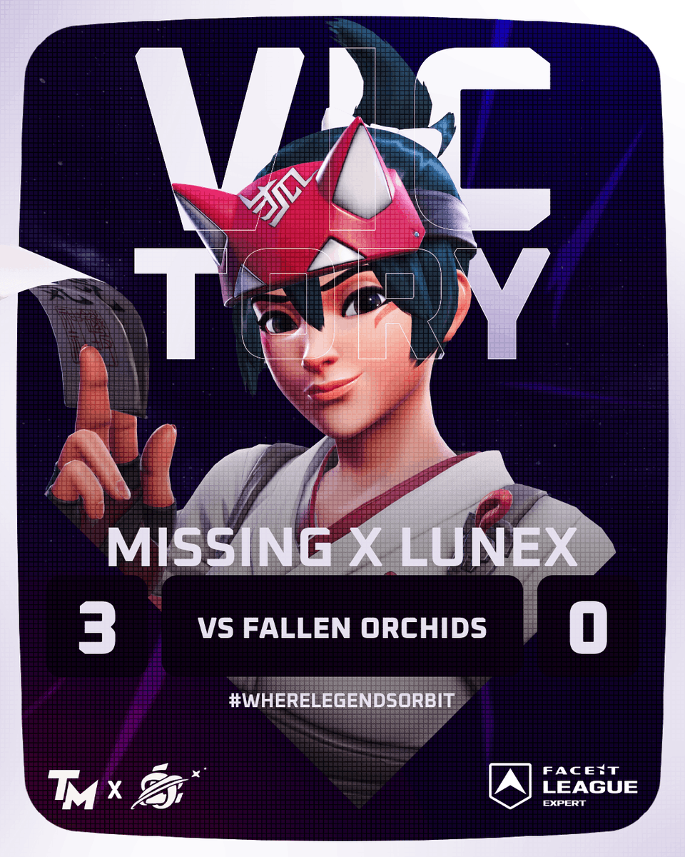 Missing_GG's tweet photo. Up, up, and away 🌠

Missing x @LuneXGG Academy soar 3-0 VS. @FallenEsportsOW Orchids.

#WeDontMiss 🎯 | #WhereLegendsOrbit | #FACEIT https://t.co/maLgHYgeId