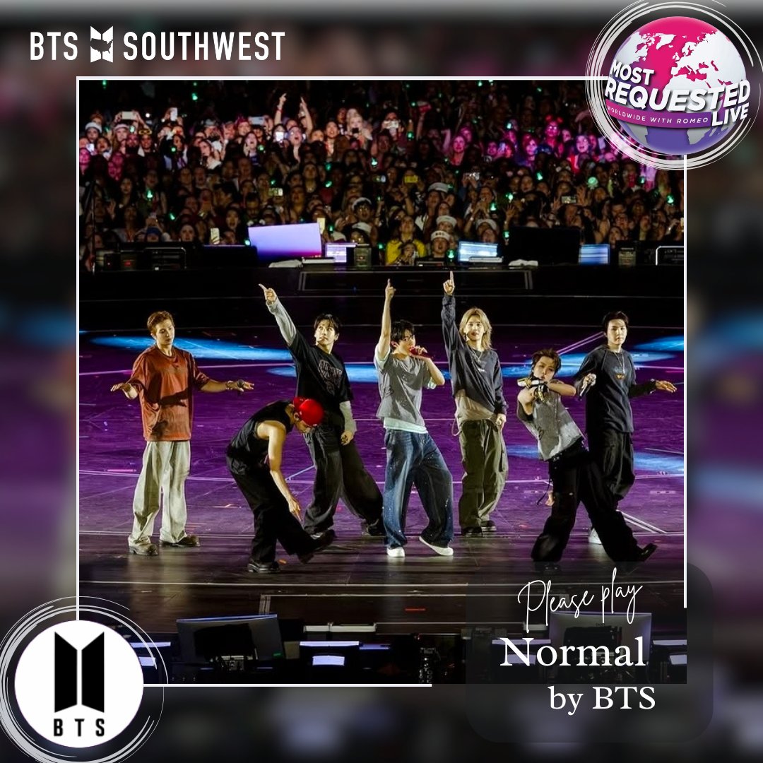 BTSxSouth_West's tweet photo. Can we hear Normal tonight on Most Requested Live, please? I'd really love that! ๐ถ๐๐ถ~โ๏ธ
@mostrequestlive @bts_twt #BTS #MostRequestedLive #EntirelyNormal https://t.co/62Z13i6J0Y