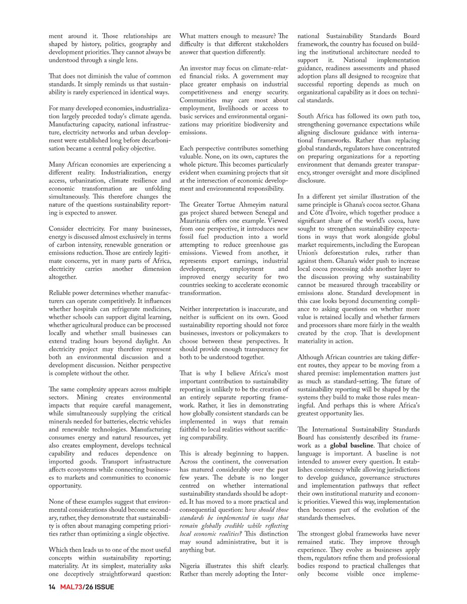 AliceNgatia's tweet photo. When the brief arrived to write a 5,000+ words cover story for Marketing Africa, I knew I was in trouble. 😅

Today, the cover story is out.

It's a deep dive into how sustainability reporting is changing and why I believe the real shift is about governance, evidence and trust. https://t.co/hhkyCz7i03