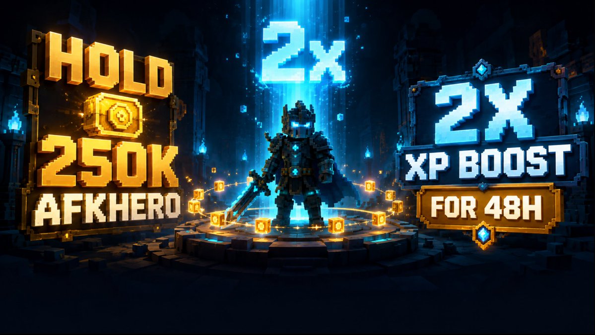 AFKHeroesXYZ's tweet photo. 2× XP EVENT — LIVE ⚡

Hold 250,000 solana:9kwT8gUEMKQhnmc4mVb2iUAybfjzvVMM5LwffKFcpump  in your in-game balance.
Every kill gives double XP.

48 hours. Global clock, already running.
You spend nothing. You just hold.

Stacks with the XP Boost → 4×.

https://t.co/rDmVgLHAja https://t.co/FoMOYbfQt9