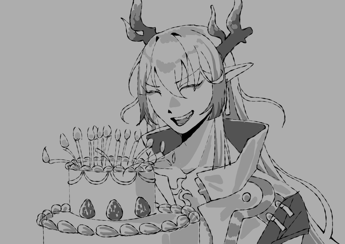 purrtrol32's tweet photo. A quick doodle for Yi's birthday! https://t.co/VU2YYgimtk