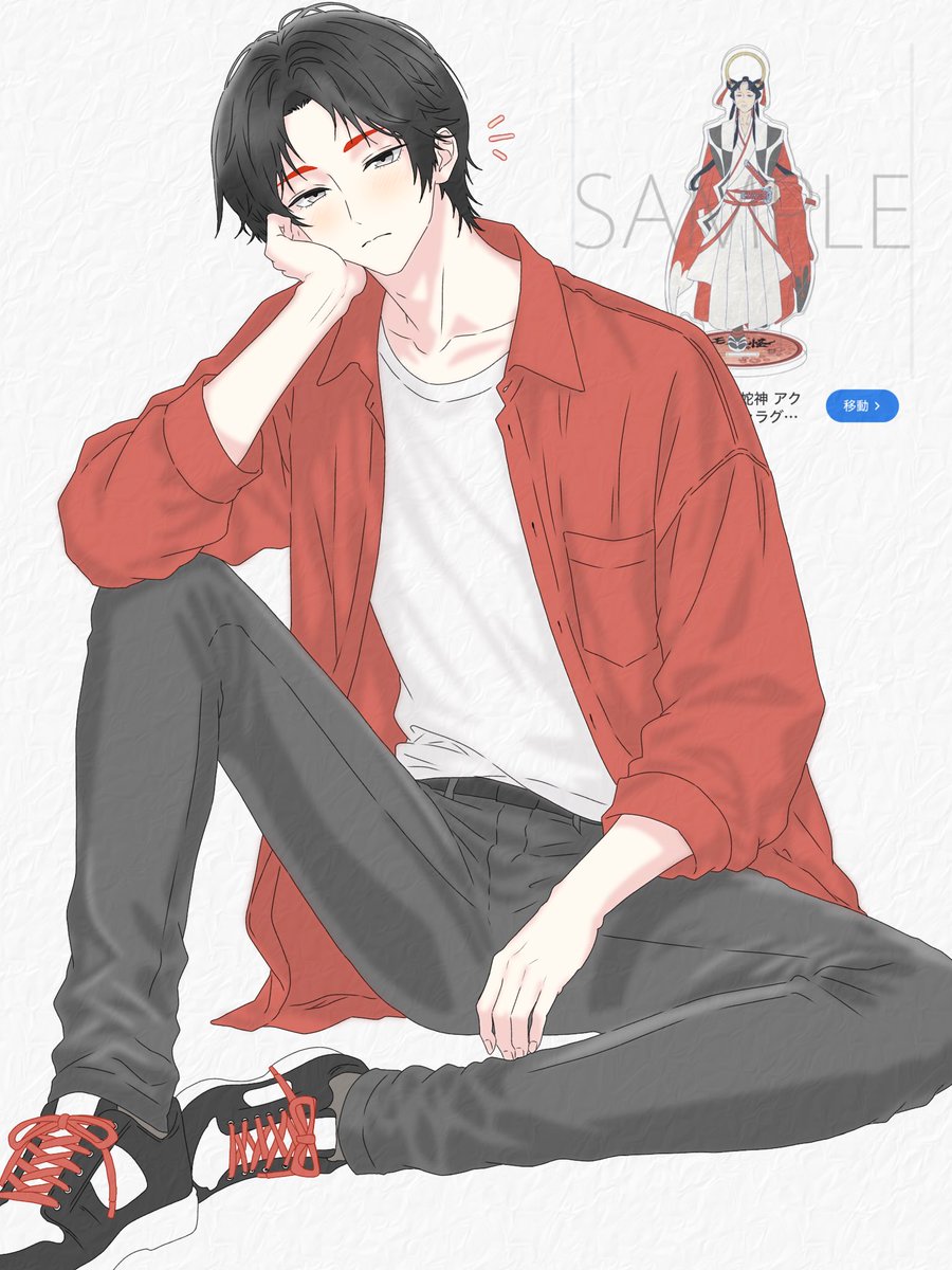 osmt_knm's tweet photo. これね、右上にアクスタの写真置きながら描いたの、両方可愛いね https://t.co/qEKfkQI4KB