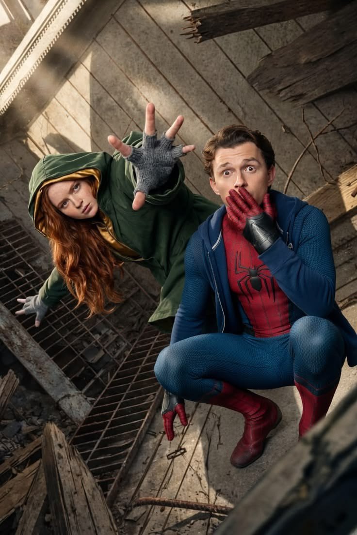 RealCineVerse's tweet photo. The emotional chemistry between Tom Holland’s Spider-Man and Sadie Sink’s Jean Grey in ‘BRAND NEW DAY’ is absolute perfection...! 
​Seeing Peter Parker connect with her through shared loss and empathy shows why Spider-Man is the heart of the MCU.
​What was your favorite performance in the movie...? 👇