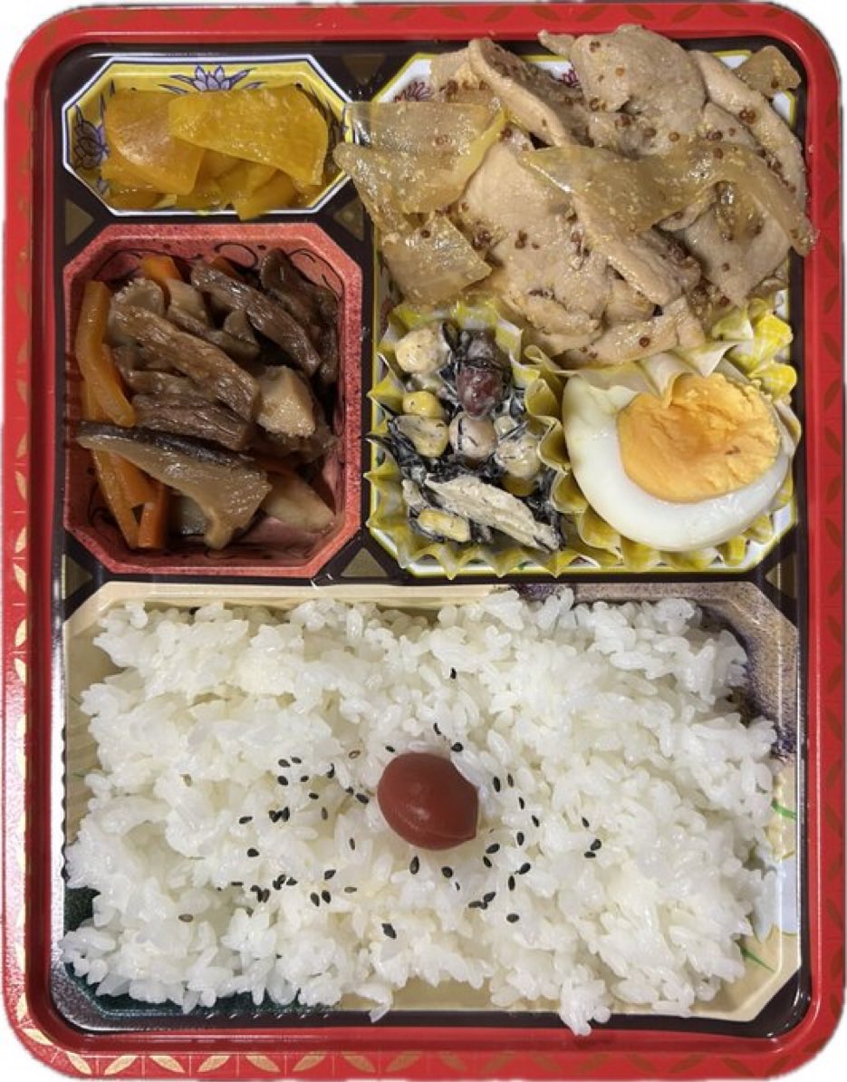 akari_tabayama's tweet photo. 本日のいなか弁当
豚肉のハニーマスタードです🤗

🍱ご注文をお待ちしております🍱

#灯里 #丹波山村 #古民家 #古民家カフェ　#田舎暮らし　#ランチ　#お弁当  #釜炊きご飯 #雲取山　#奥多摩　#奥多摩湖  #village #Japanesefood #lunch #bento #japantravel #japaneseculture #okutama #kumotori https://t.co/pId1rMaCC0