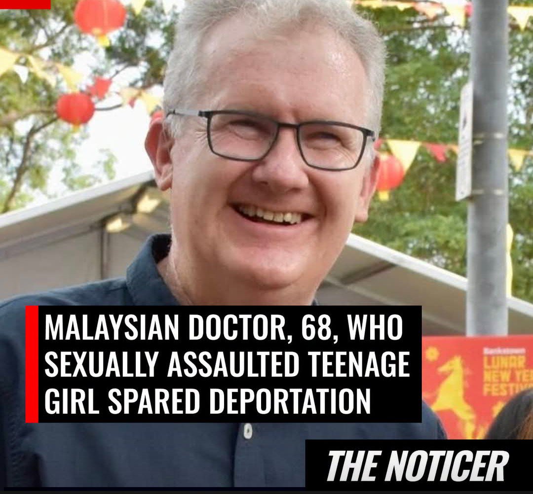 JimThom90458694's tweet photo. A Malaysian doctor who assaulted a teenage girl has been allowed to stay in Australia because deporting him would cause his family "heartache and pain".
A tribunal used immigration minister Tony Burke's controversial Direction 110 to restore the predator's visa.
https://t.co/MZX7loa3My