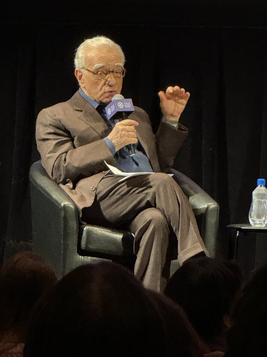 LifeIsAFilmFest's tweet photo. Moderator Martin Scorsese, Kent Jones, Willem Dafoe, and Edmund Donovan at the Film at Lincoln Center Q&amp;A for LATE FAME. I enjoyed the film even more the second time around. Dafoe, Greta Lee, and Donovan are all so good in this! https://t.co/BvOCVI8NDA