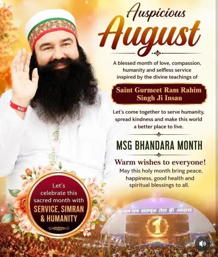 Ma_nu_saini's tweet photo. इस शुभ #SpiritualSunday पर, पंजाब के Salabatpura में आयोजित होने वाले MSG Bhandhara को लेकर संगत में भारी उत्साह है। Saint Gurmeet Ram Rahim Ji के पवित्र जन्मोत्सव का यह आयोजन मानवता की भलाई और मानवीय कार्यों को समर्पित है। https://t.co/BccEw9D0PB
