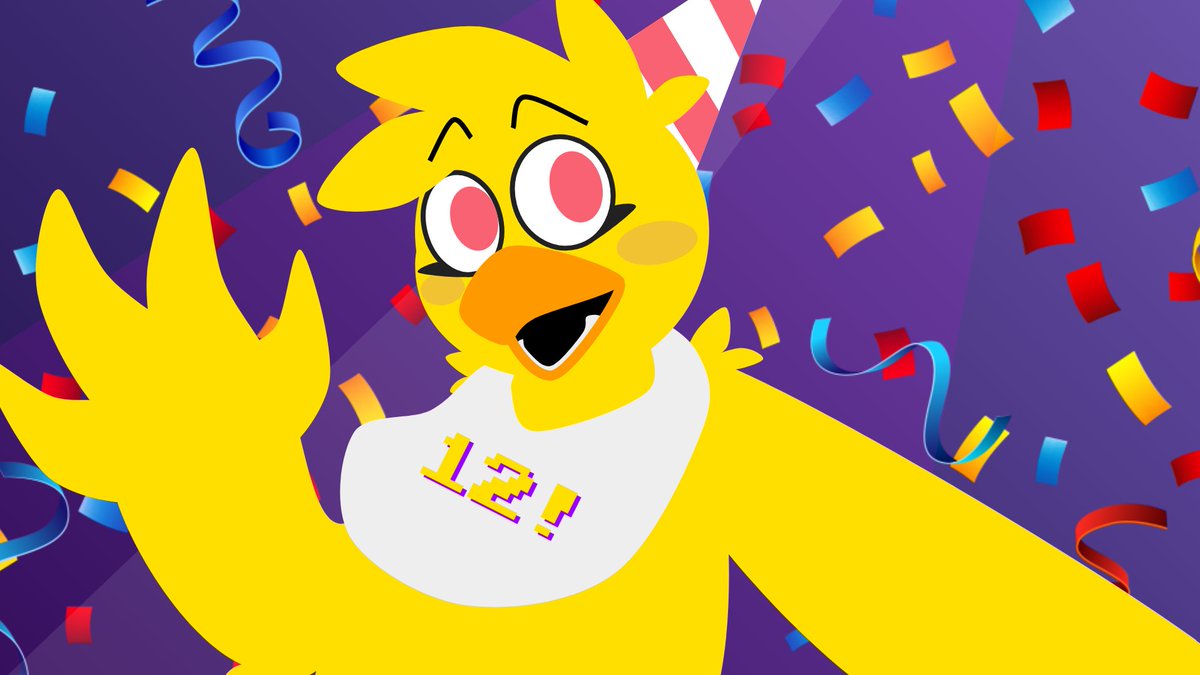 AngerAndSpite's tweet photo. Big fan of when Plushtrap got hit by a train. Here's a drawing of the chicken made in Google Slides! https://t.co/XQP2apjnrq