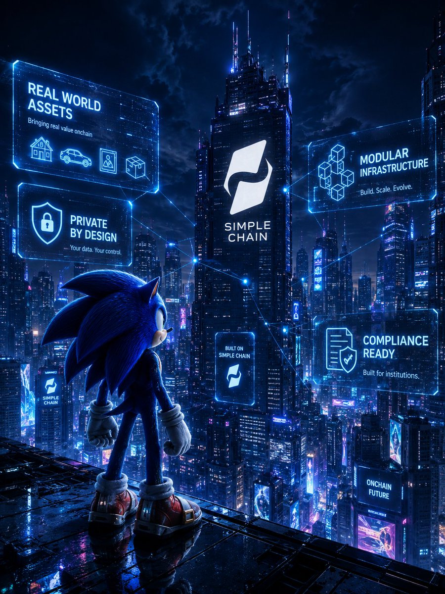 yesutopia's tweet photo. Simple Chain is building a future where real-world assets move onchain with less complexity.
Private by design.
Modular infrastructure.
Compliance ready.
Built for institutions.
The future of RWA is becoming simpler. 
@SimpleChain_RWA https://t.co/ZG3sN5uDM3