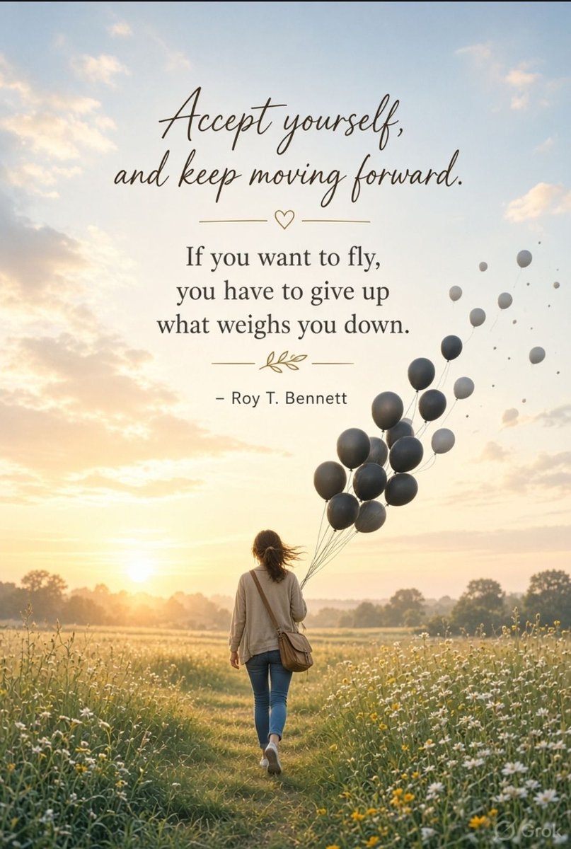 Djeykarthik's tweet photo. 🔥 Drop What’s Weighing You Down 🔥
Accept yourself.
Keep moving forward.
If you want to fly…
you have to give up what weighs you down.
— Roy T. Bennett
✨ Stop carrying what no longer serves you.
🦋 Freedom starts the moment you let go.
#SelfGrowth #LetGo #RiseHigher https://t.co/JkhNbhGi0N